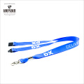 Polyester Eco freundliche benutzerdefinierte blaue glatte bedruckte Lanyard